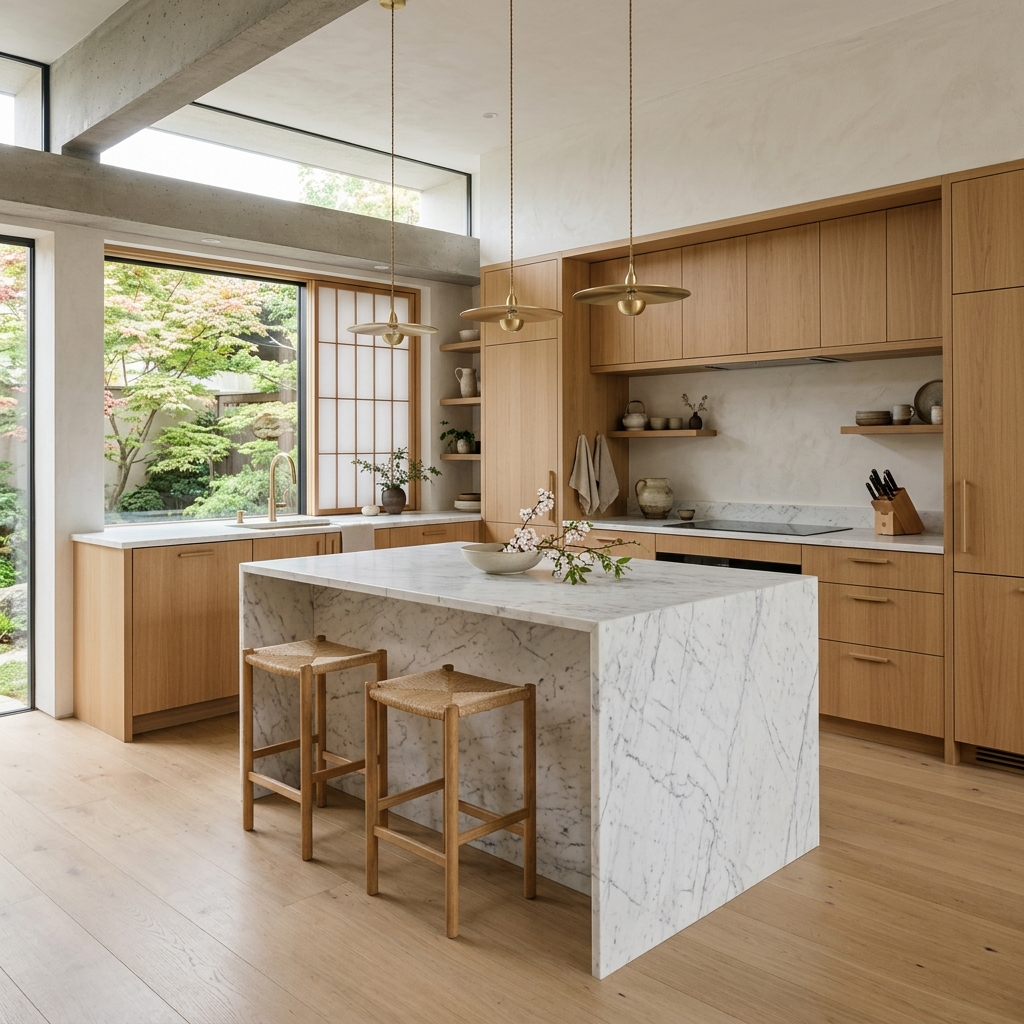 Warm Minimalist Kitchen